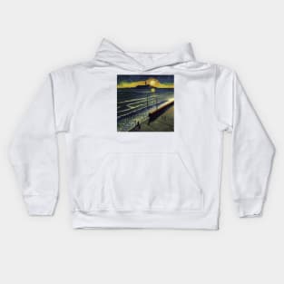 Santa Monica Pier in Van Gogh's style Kids Hoodie